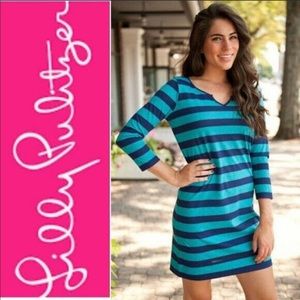 Lilly Pulitzer Gretchen Dress - Tropez Blue Stripe
